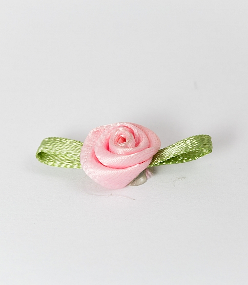 Small Ribbon Rose 100 Pcs Baby Pink